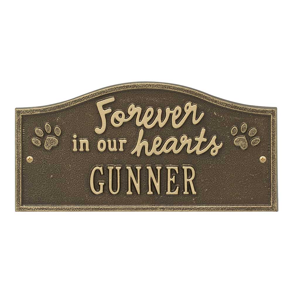 Forever in Our Hearts In-Ground Pet Memorial Garden Plaque