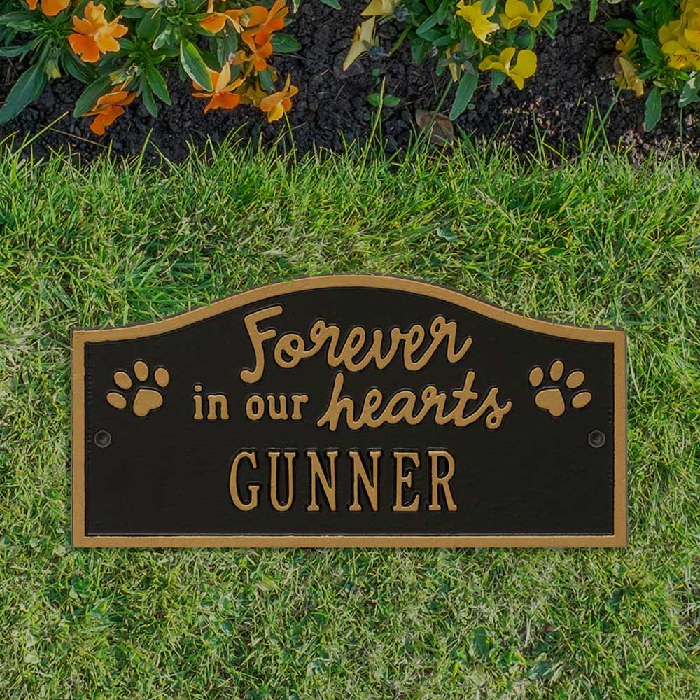 Forever in Our Hearts In-Ground Pet Memorial Garden Plaque