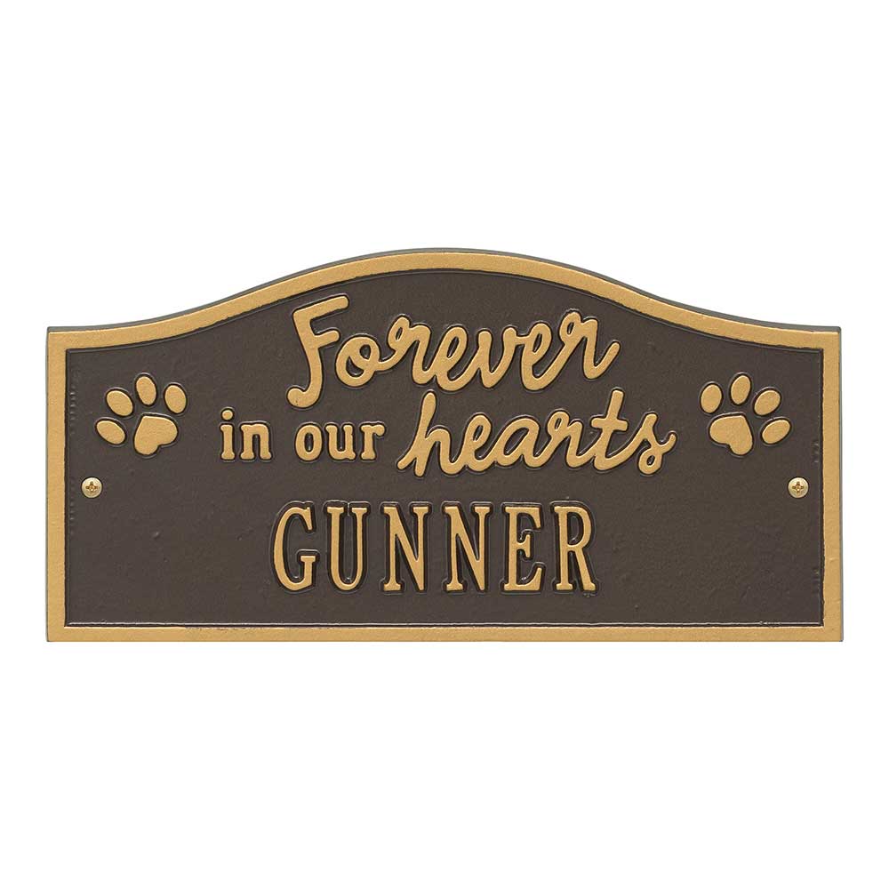 Forever in Our Hearts In-Ground Pet Memorial Garden Plaque