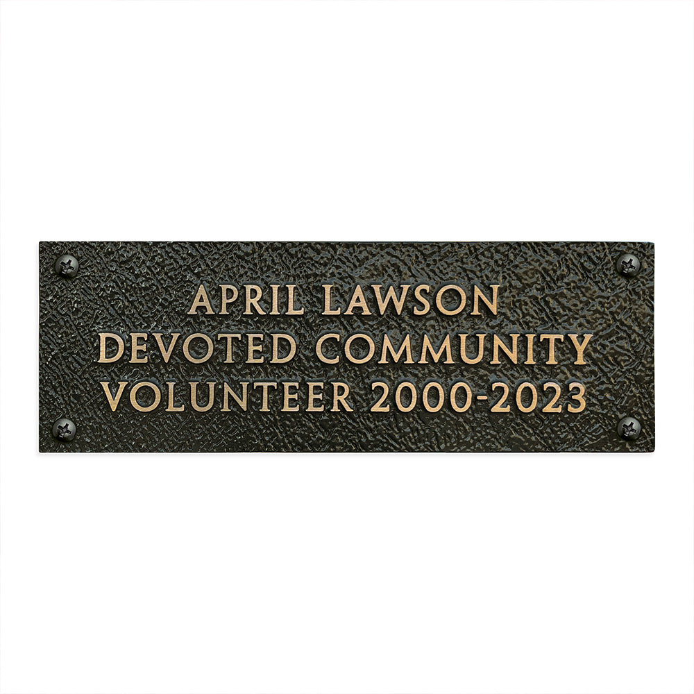 12&quot; x 4&quot; Rectangle Commemorative Plaque