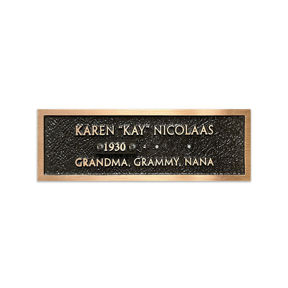 9&quot; x 3&quot; Rectangular Commemorative Plaque