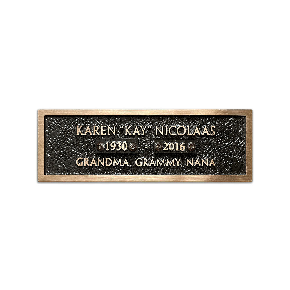 9&quot; x 3&quot; Rectangular Commemorative Plaque