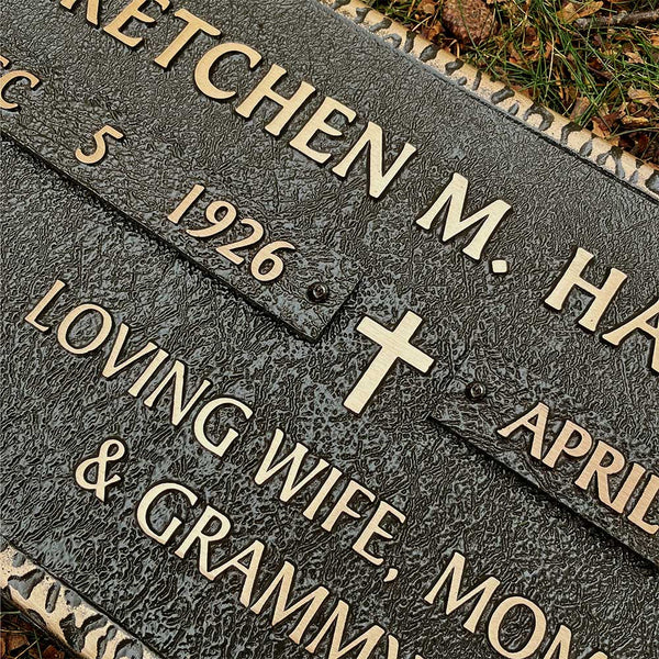 Mem Ribbon Large Date Ribbon - Death Plaques